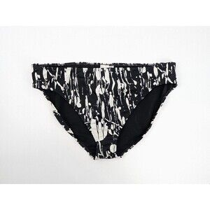 Shape Fx Swim Bikini Bottom Womens 18 Black Abstract‎ Print Tummy Control Resort